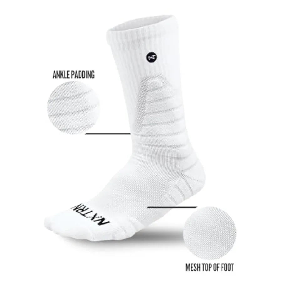 3 Pairs Compression Sports Crew Socks