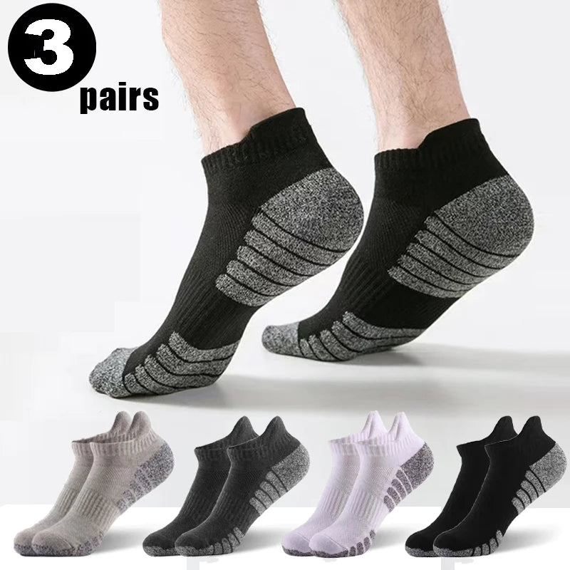 3 Pairs Professional Men's Fitness Ankle Socks