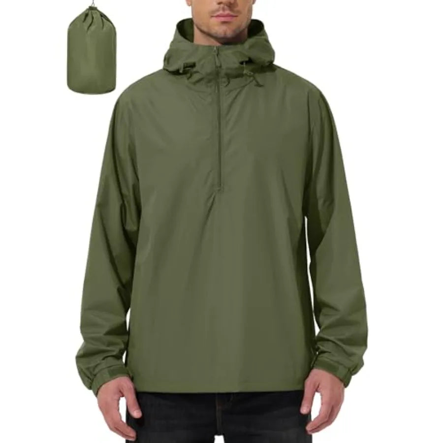 Men's Pullover Rain Jacket Waterproof