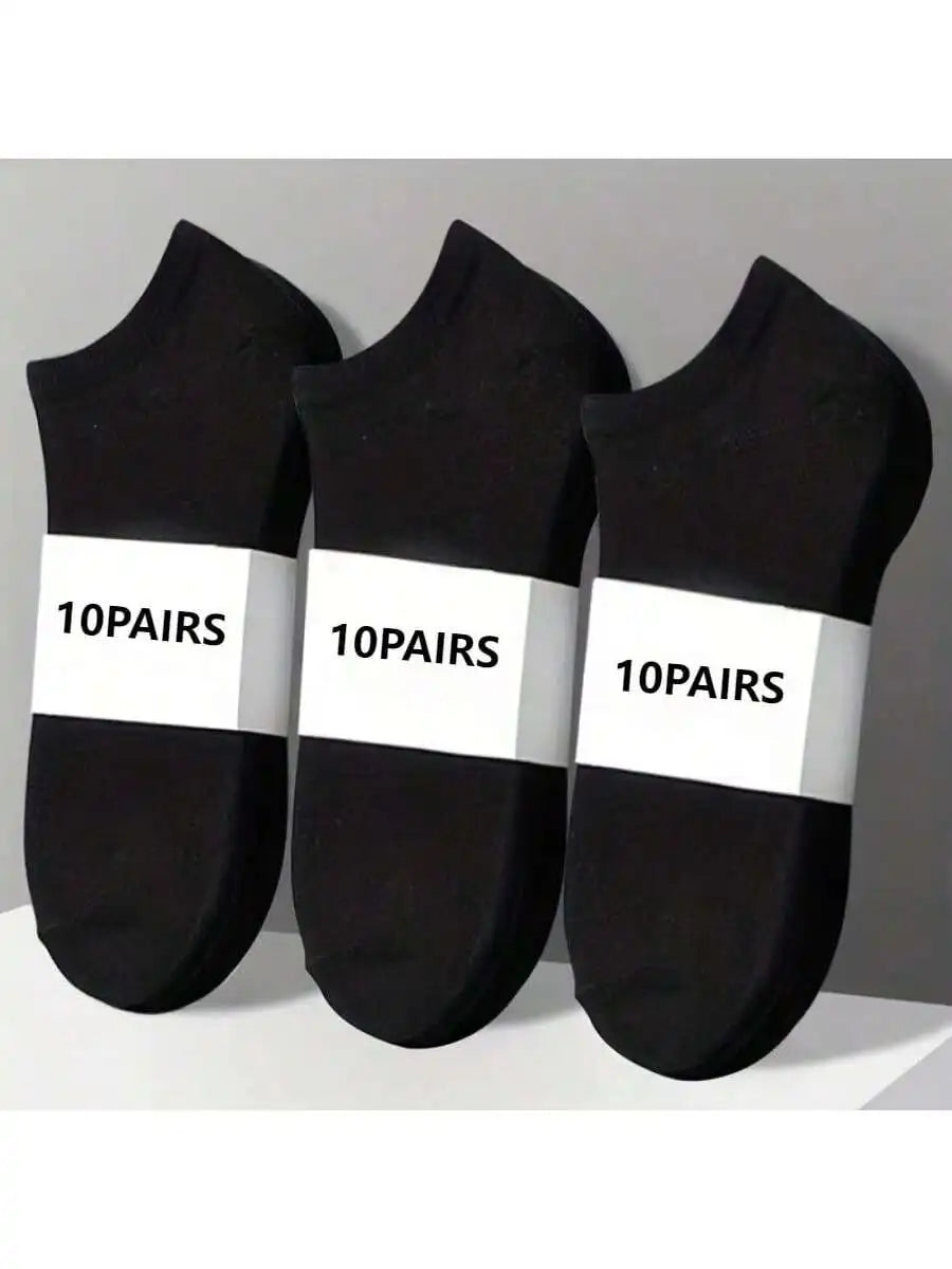 10 Pairs of Thin Unisex Ankle Socks
