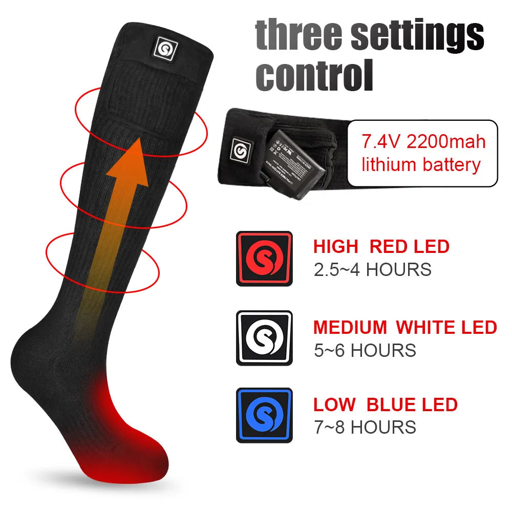 Heated Winter Thermal Socks Rechargeable
