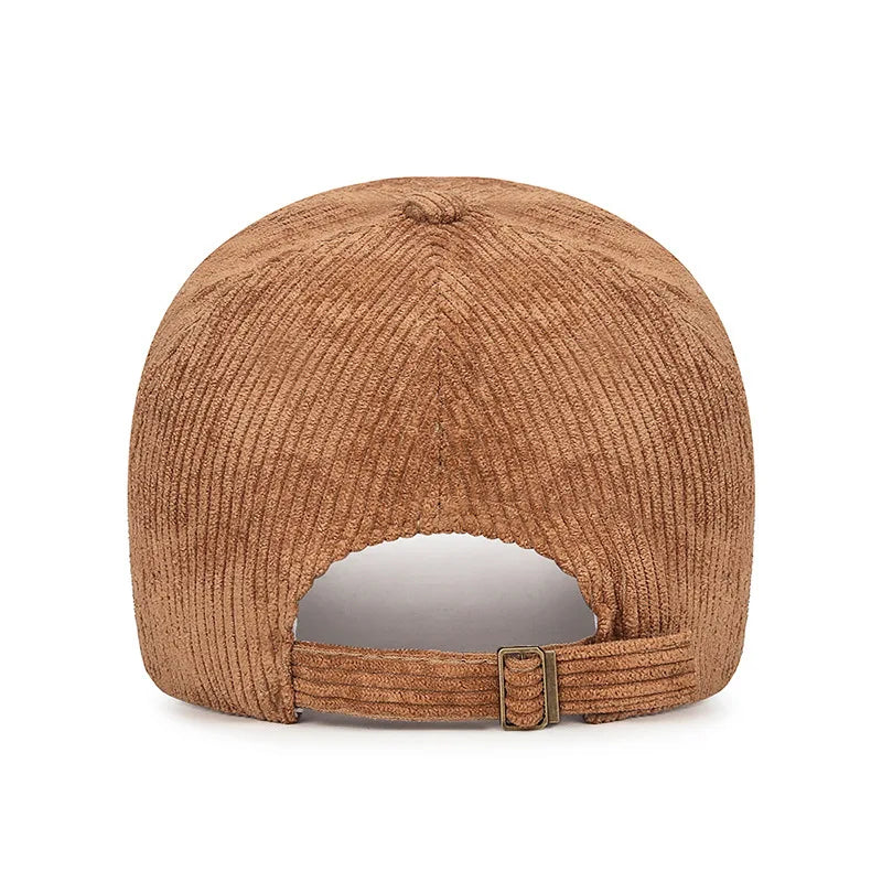 Corduroy Baseball Cap with 3D  'R' Letter