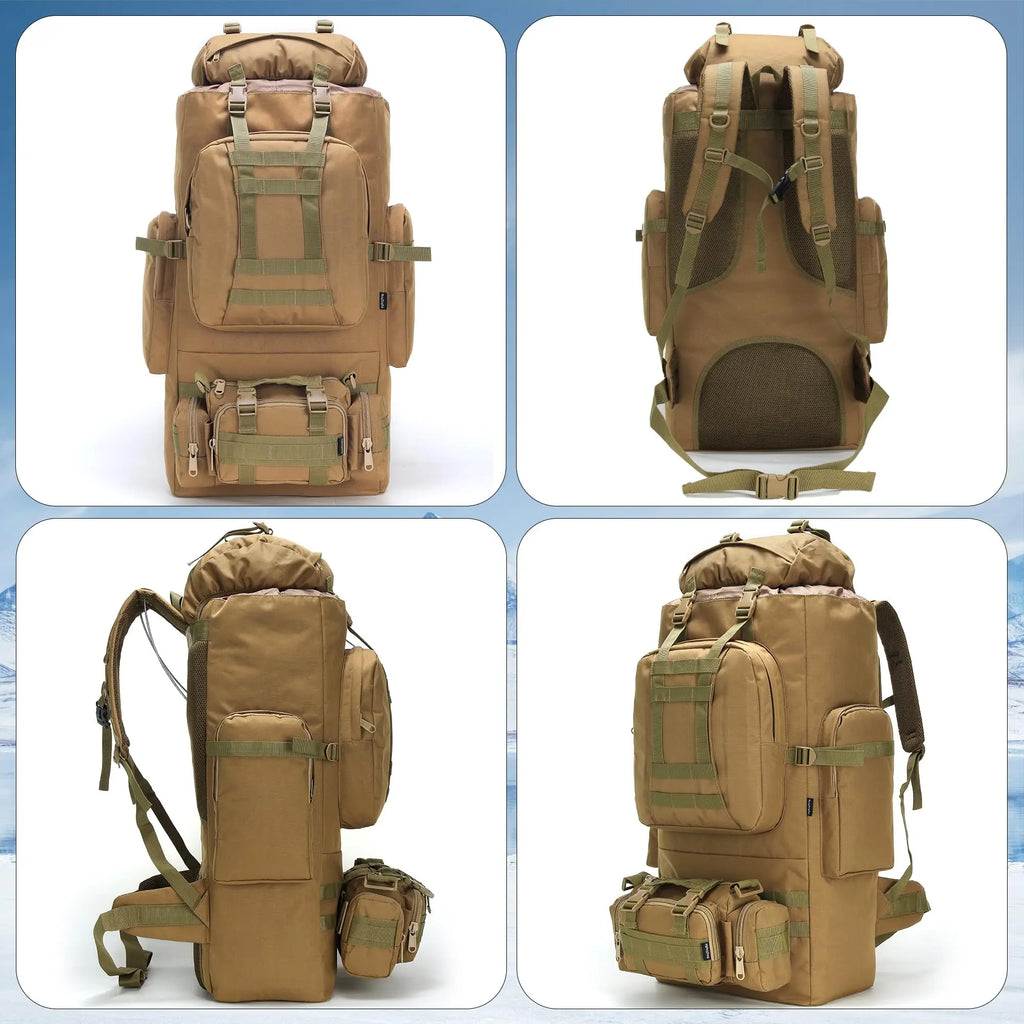 100L Hiking Backpack With Molle System
