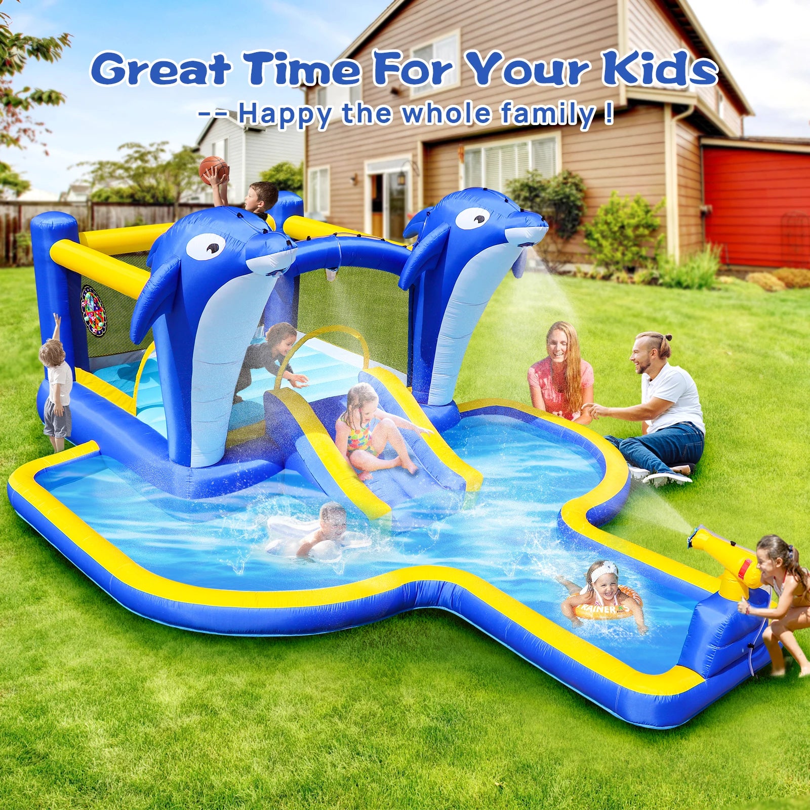8 in1 Inflatable Slide Water Park