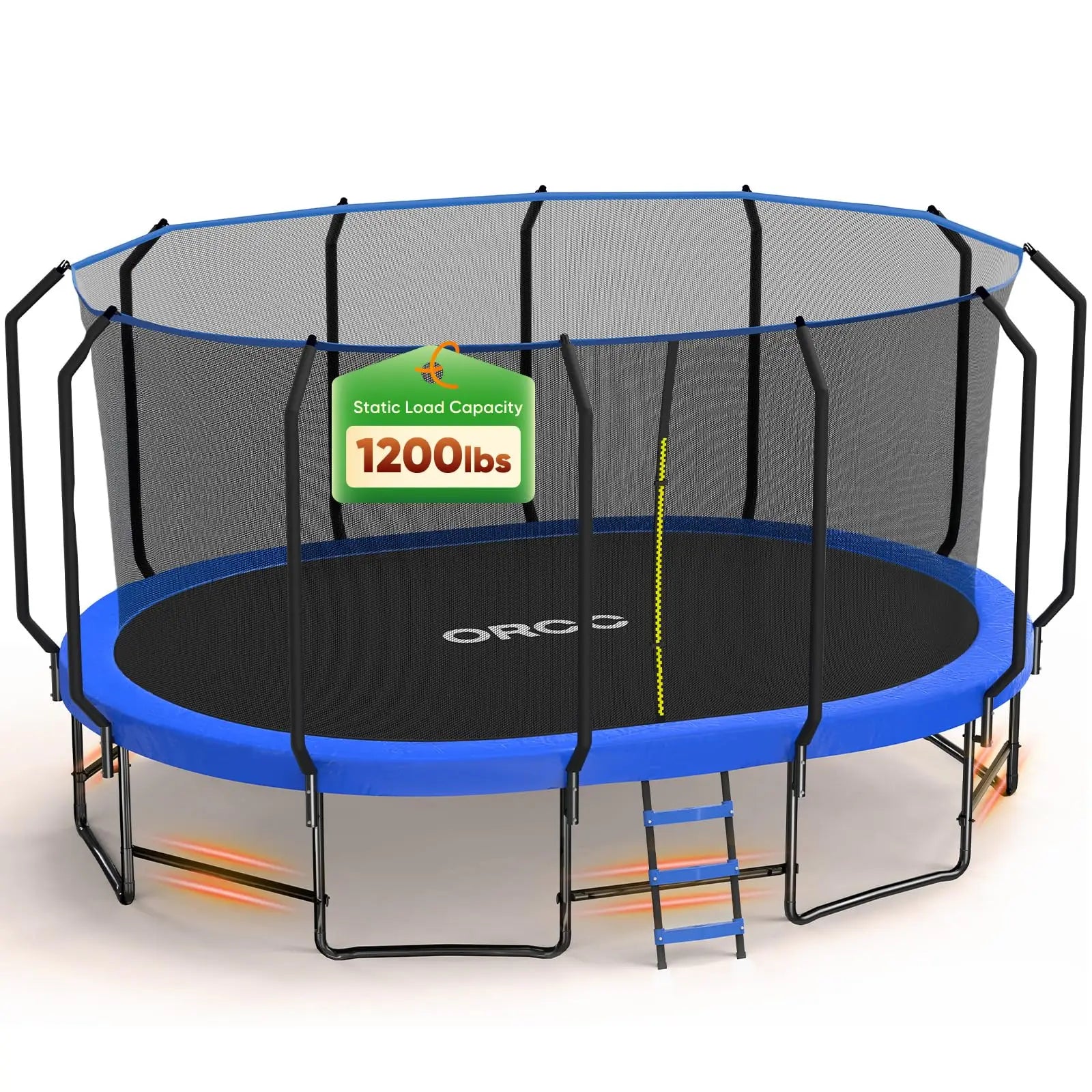 Oval Outdoor Trampoline with Safety Net