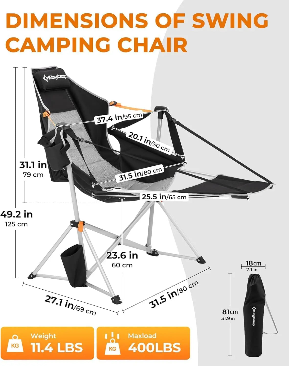 Hammock Chair with Foot Rest