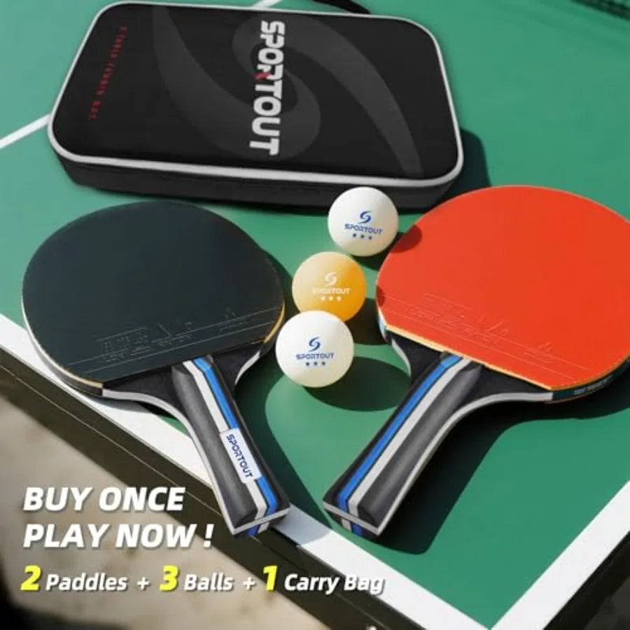 Portable Table Tennis Paddle with Balls
