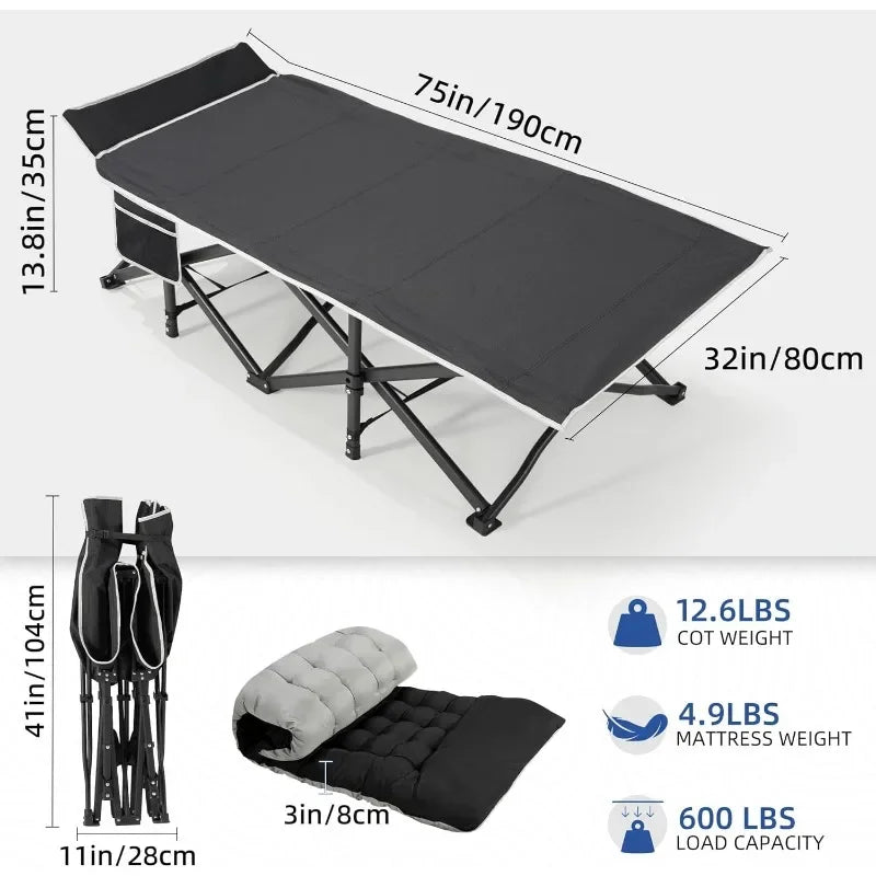 32Inch Extra Wide Camping Cot