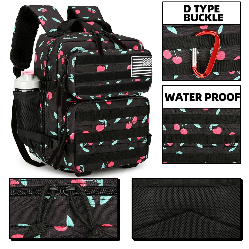 9L Cherry Print Tactical Backpack