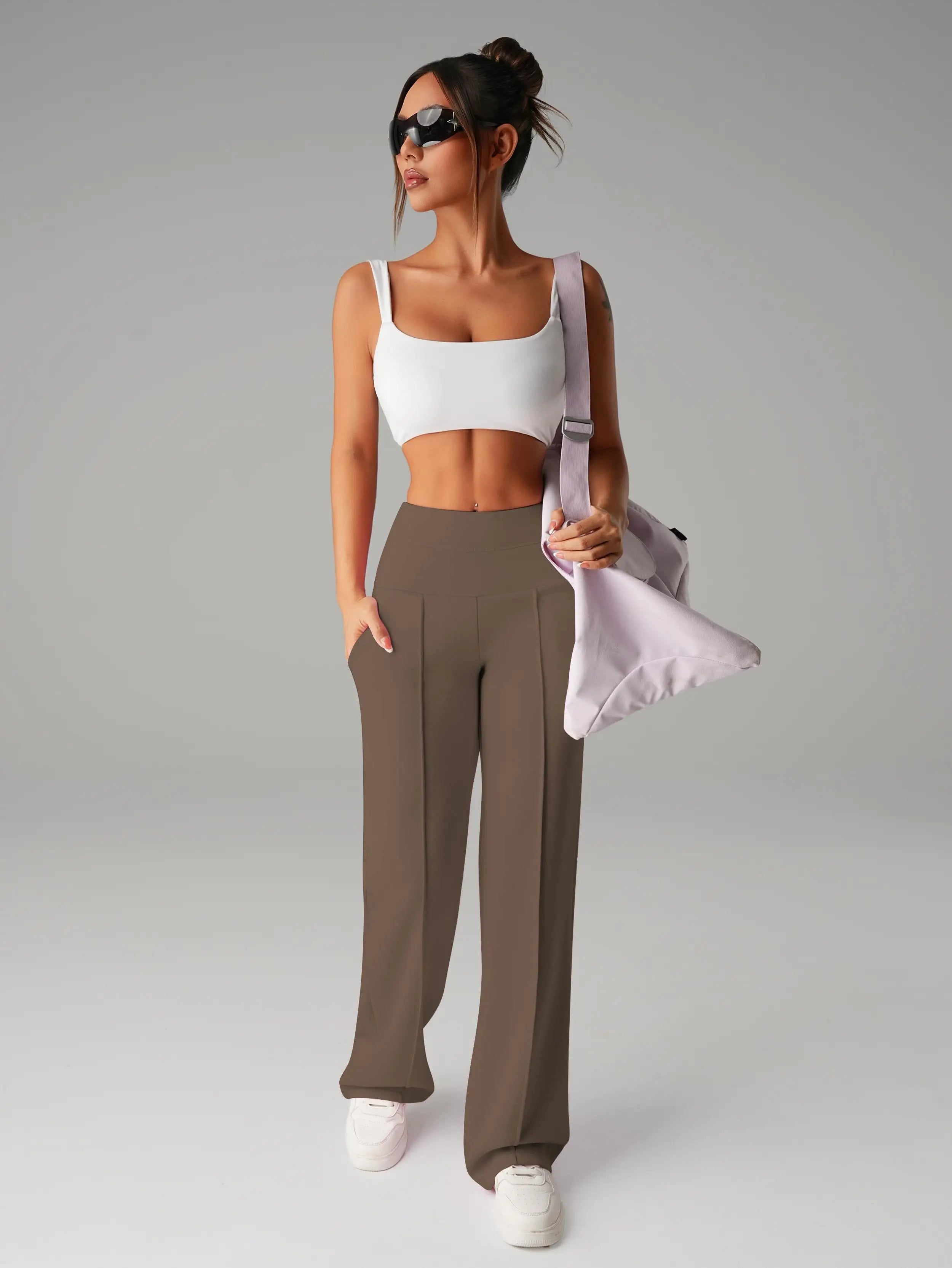 Women High Waisted Wide Leg Yoga Pants
