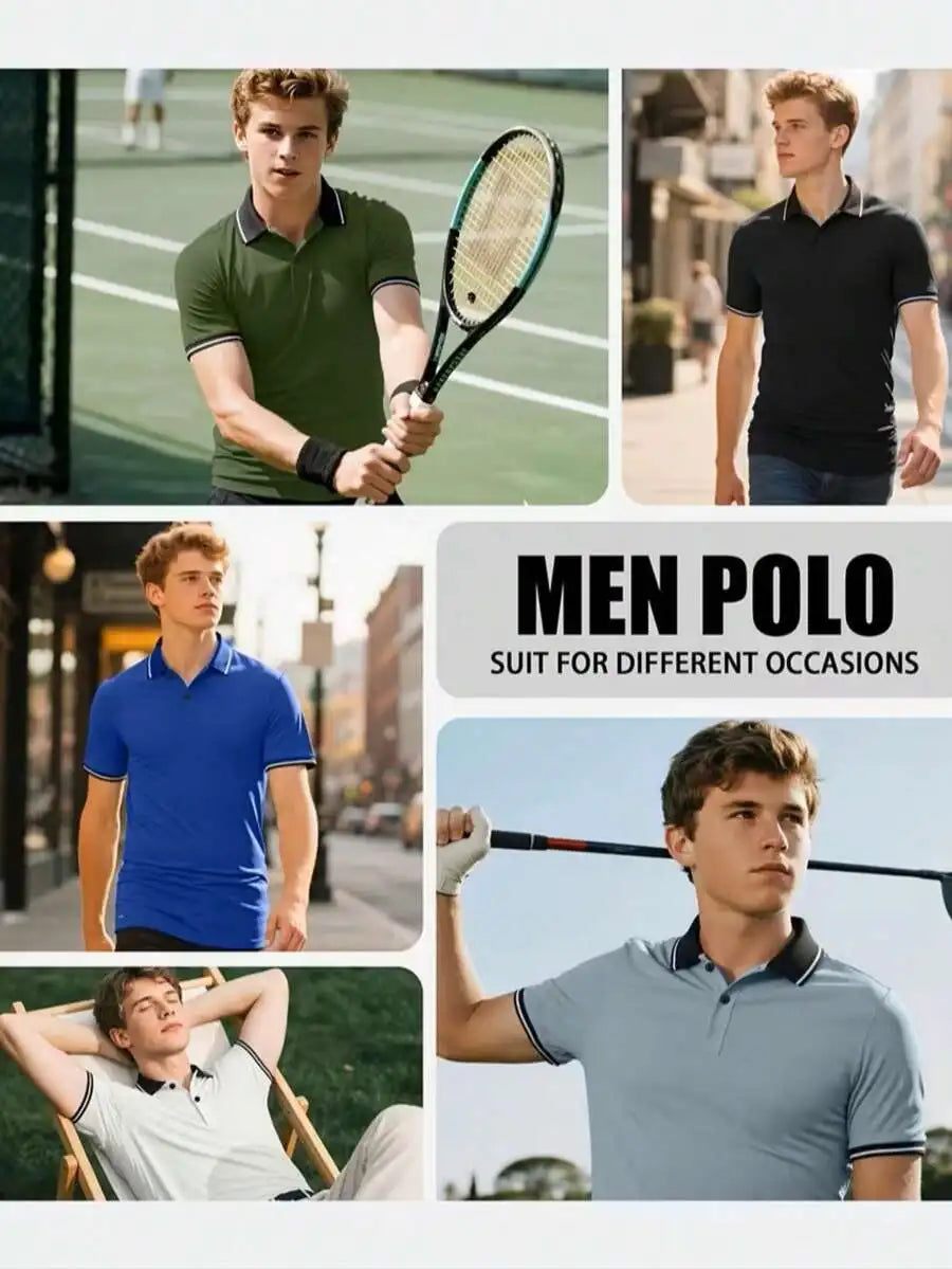 6-Piece Men's Golf Tennis T-Shirt