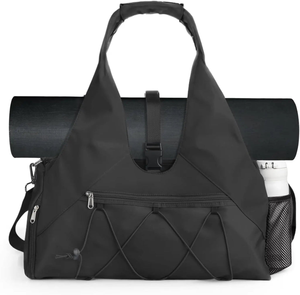 Women's Gym Bag with Yoga Mat Holder