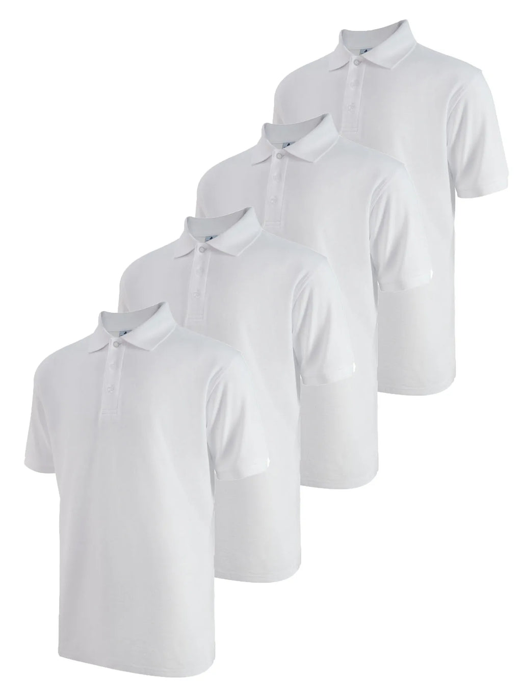 4 Pack Solid Color Mens Golf Shirt Short Sleeve