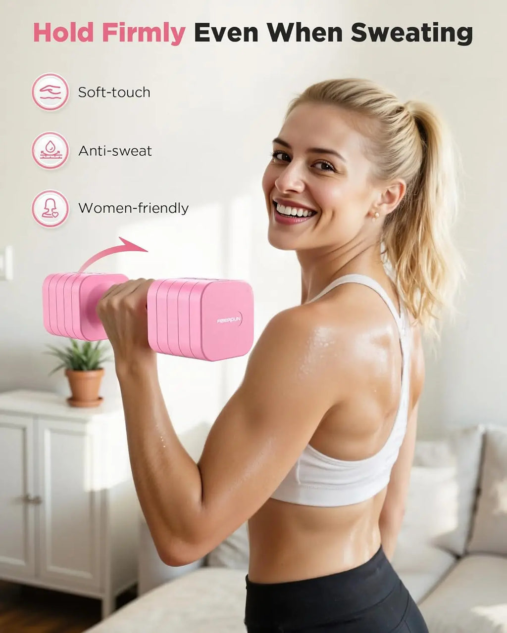 5-in-1 Adjustable Dumbbell Set of 2