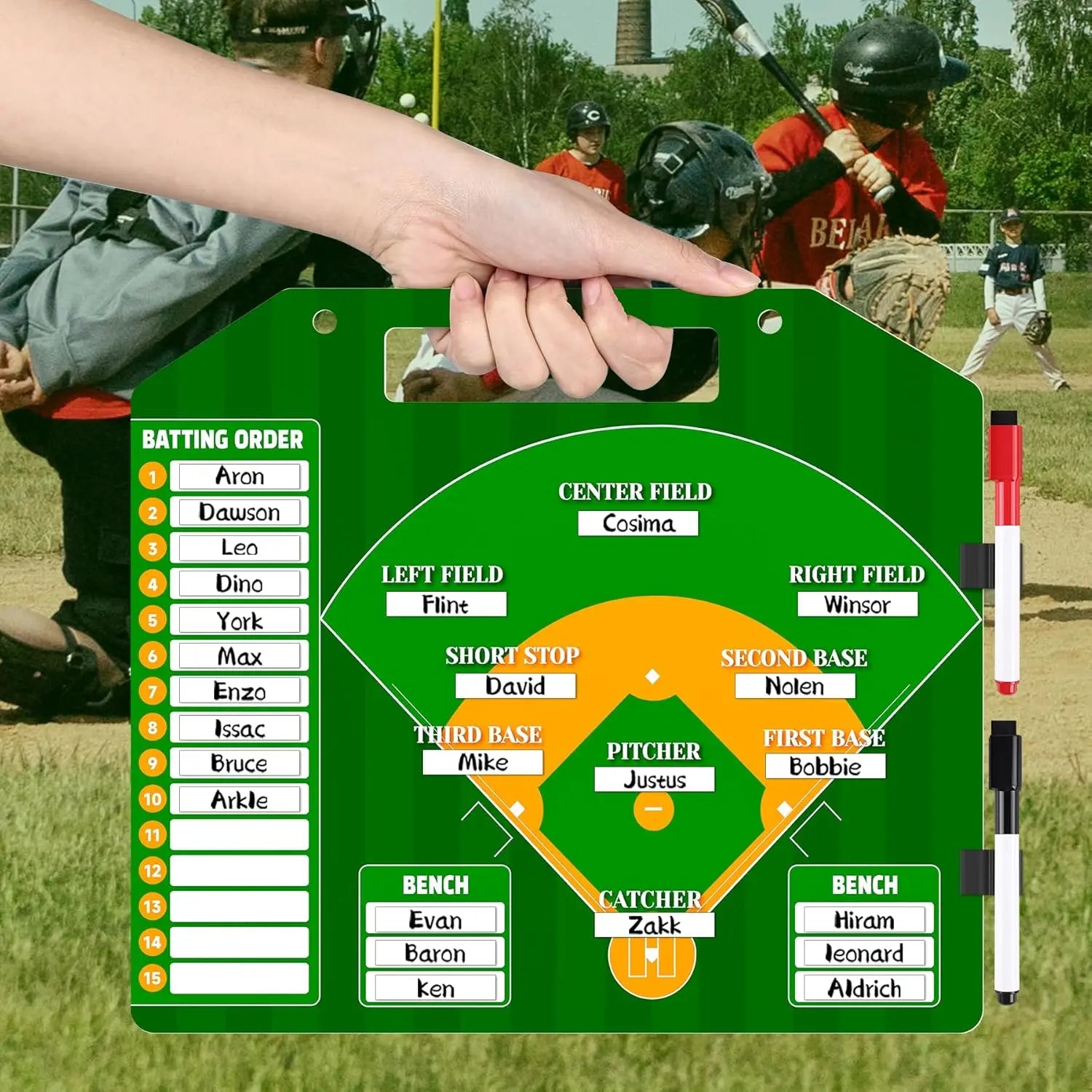 Professional Softball & Baseball Lineup Board