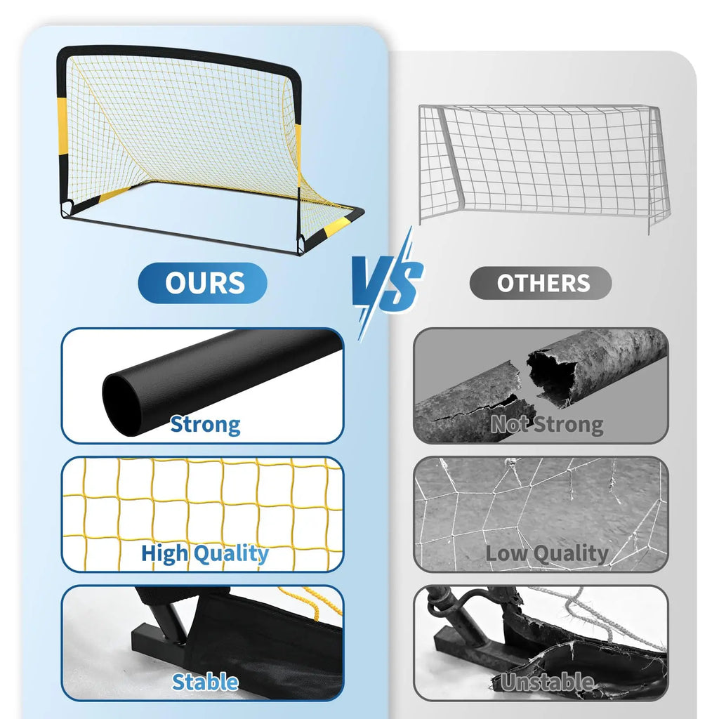 6x4ft Pop Up Soccer Goal Set