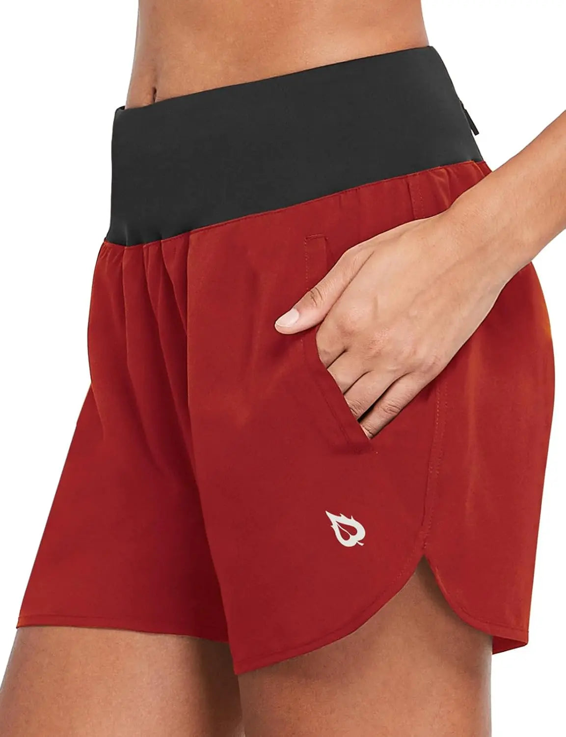 Women High Waist Solid 5" Workout Shorts