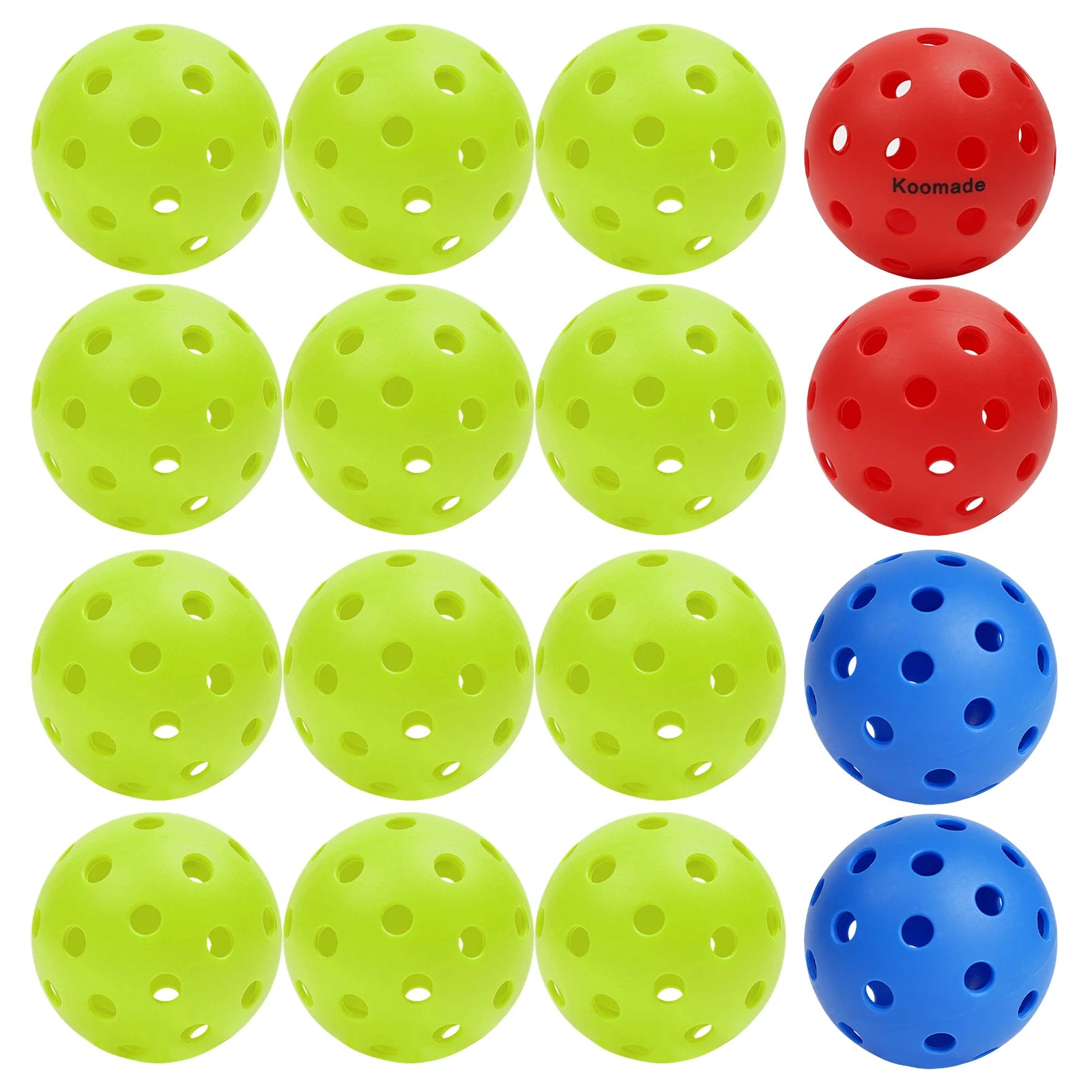 40-Hole Outdoor Pickleballs 8/16Pcs
