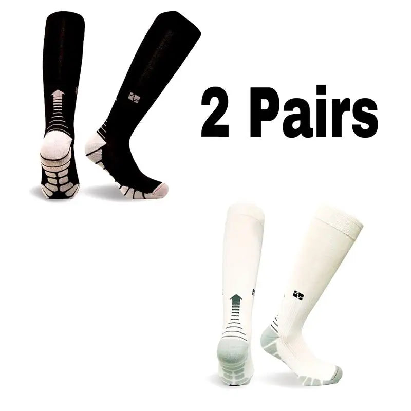 Pairs Men Compression Socks Football Soccer
