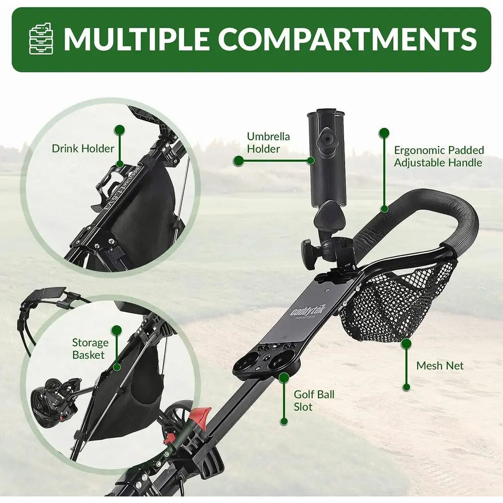 Lightweight 3-Wheel Golf Push Cart
