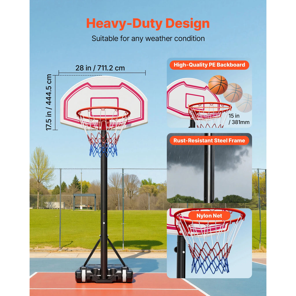 Portable Basketball Stand Height Adjustment