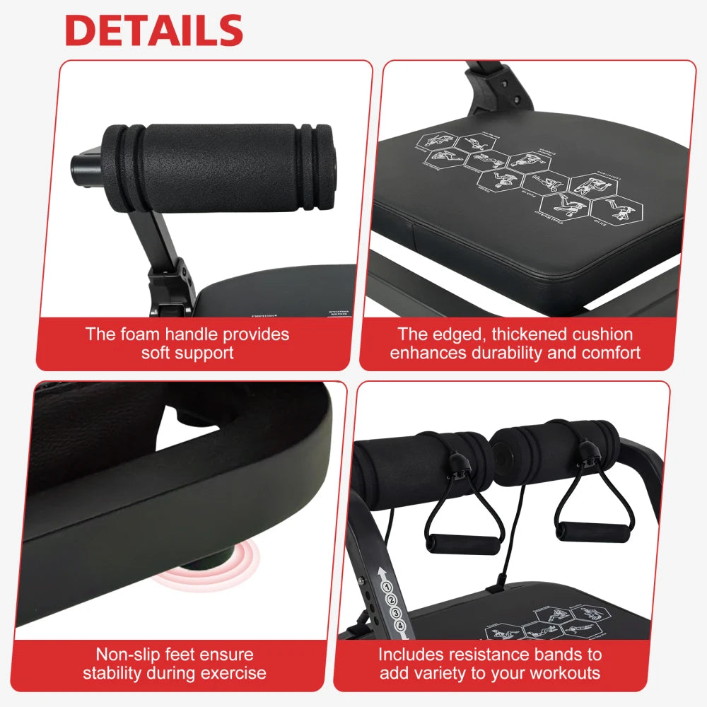 Abdominal Machine with Resistance Bands