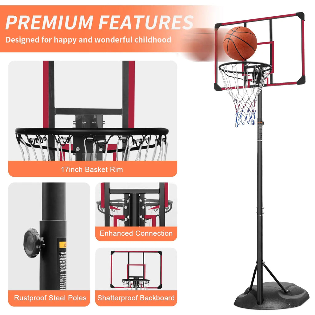Basketball Hoop  7.5-9.2Ft Adjustable