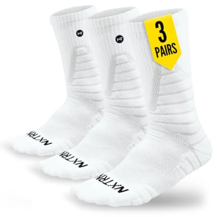 3 Pairs Compression Sports Crew Socks
