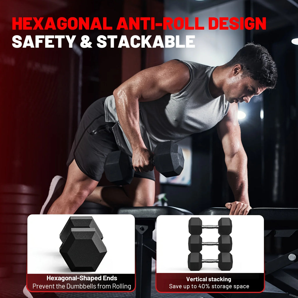 40-355LB HEX Dumbbell Set