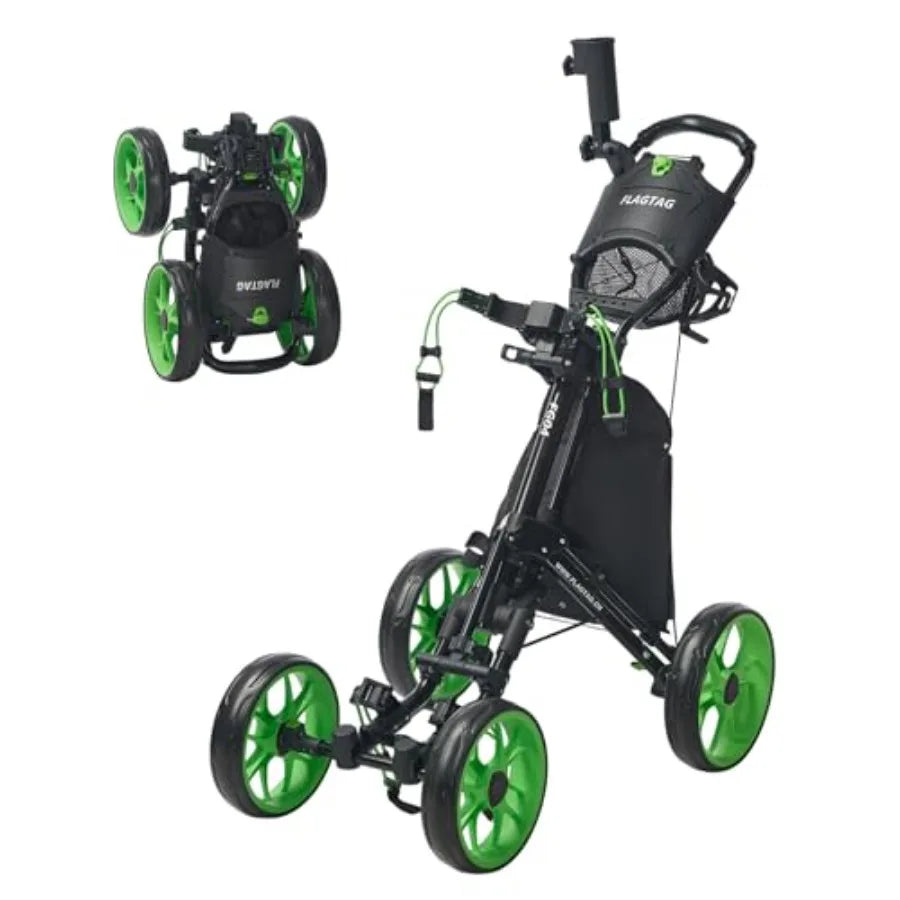 Golf Push Cart 4-Wheels, Folding