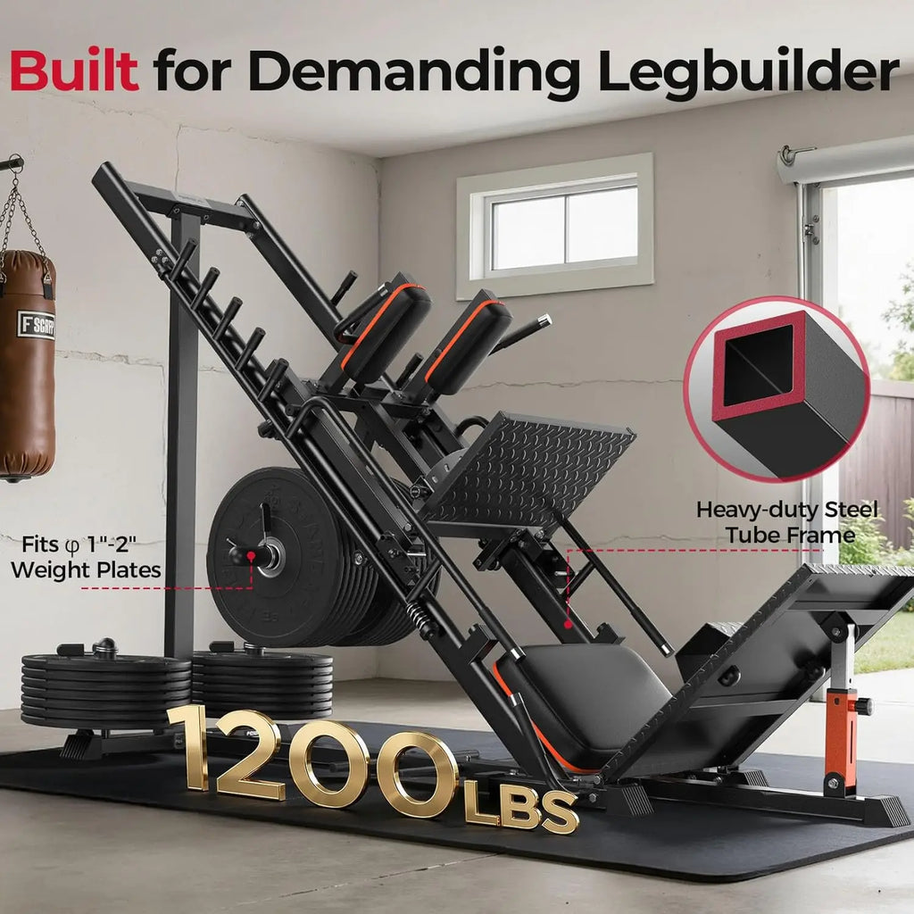 3‑in‑1 Leg Press Hack Squat Machine