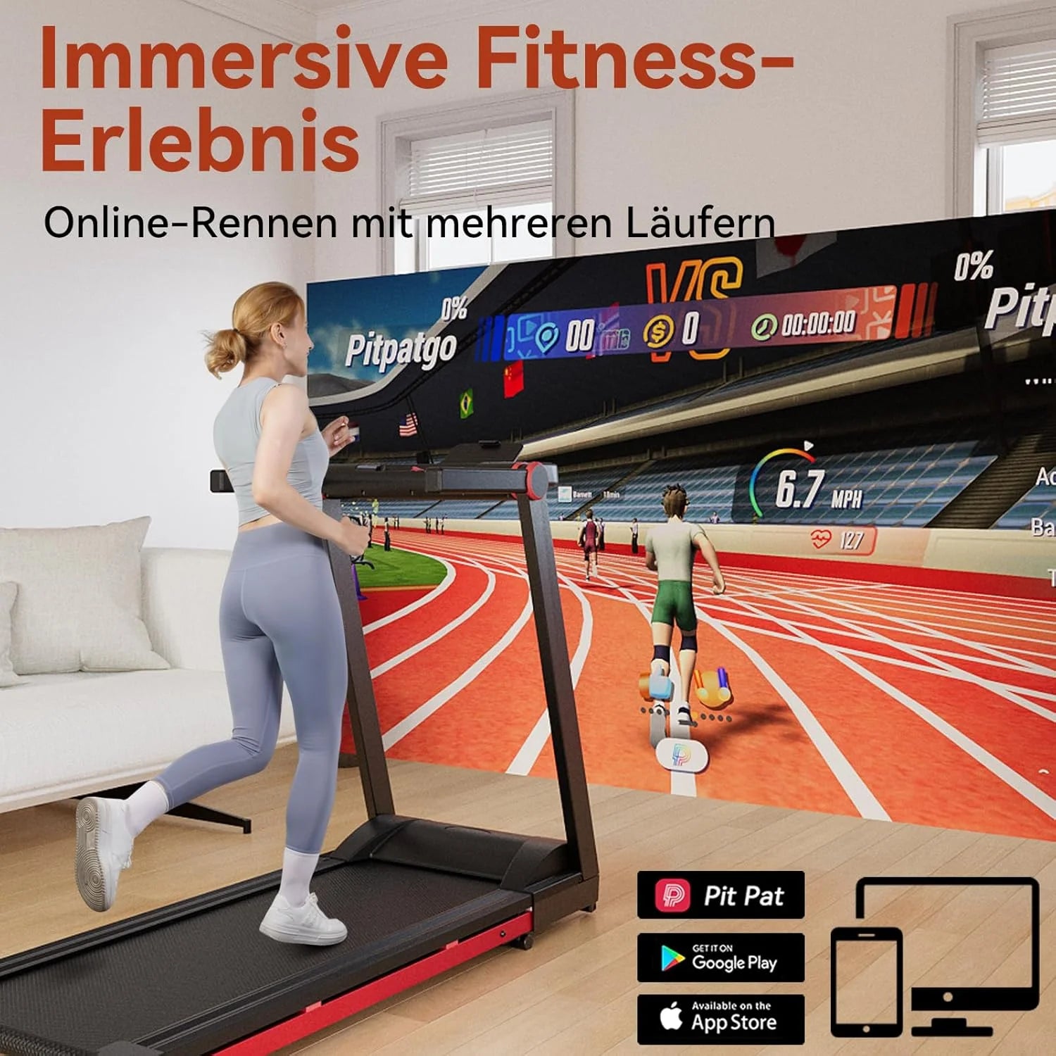 3.5HP Foldable Treadmill 350lbs