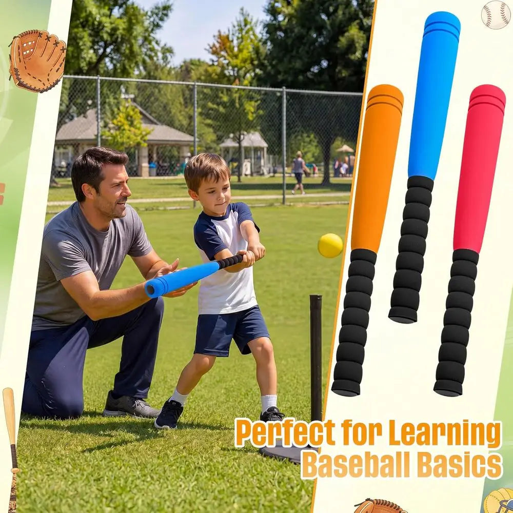 8 pcs 16.5 Baseball Bat Set with Soft Balls