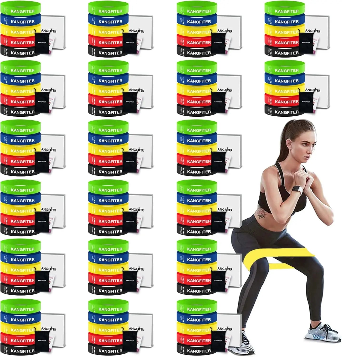 100 PCS Bulk Resistance Bands Set