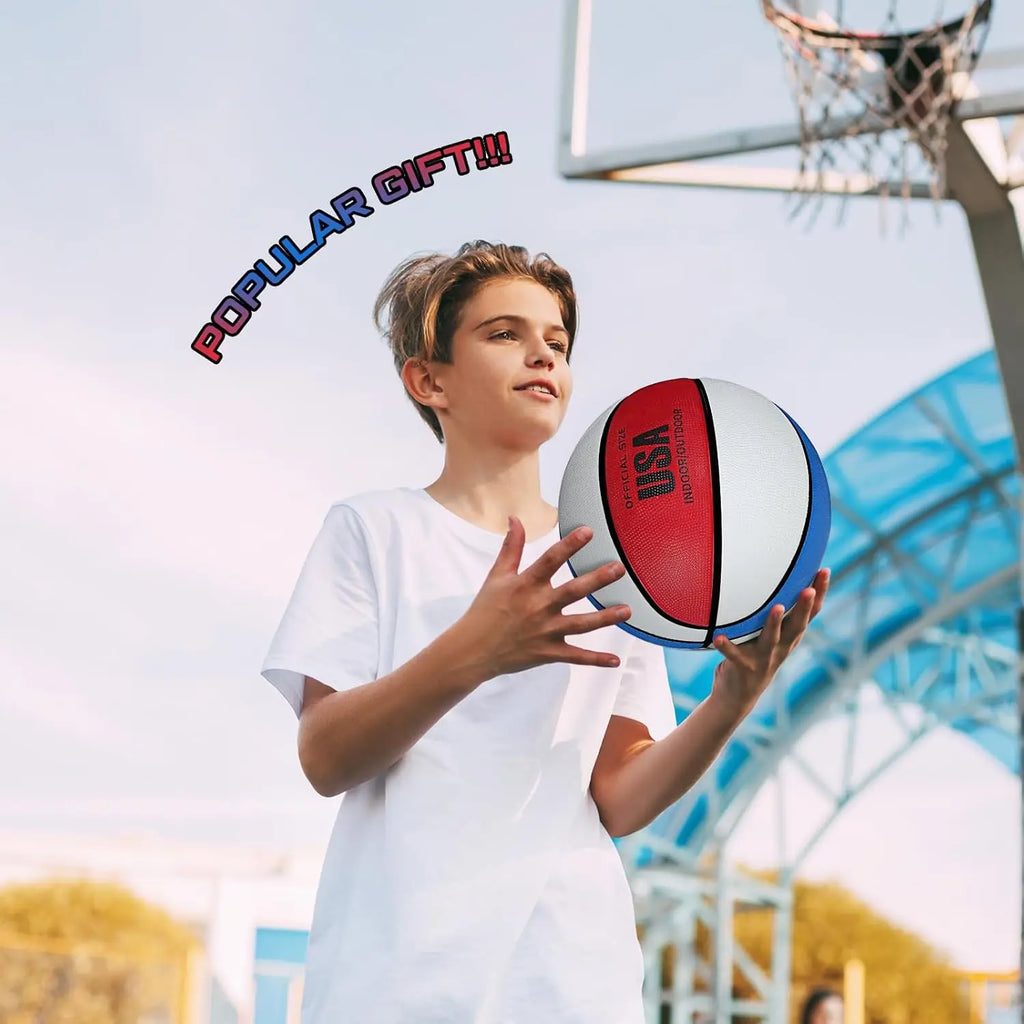 6 Pcs Rubber Basketball Bulk with Pump