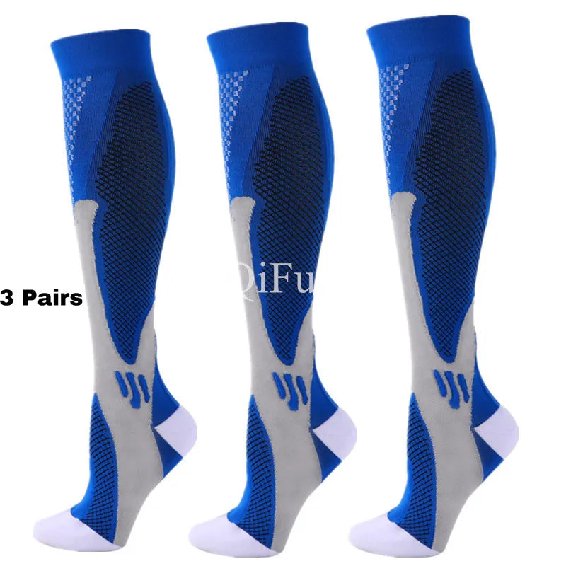 Pairs Men Compression Socks Football Soccer