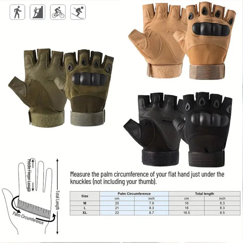 Tactical Fingerless Gloves for Men