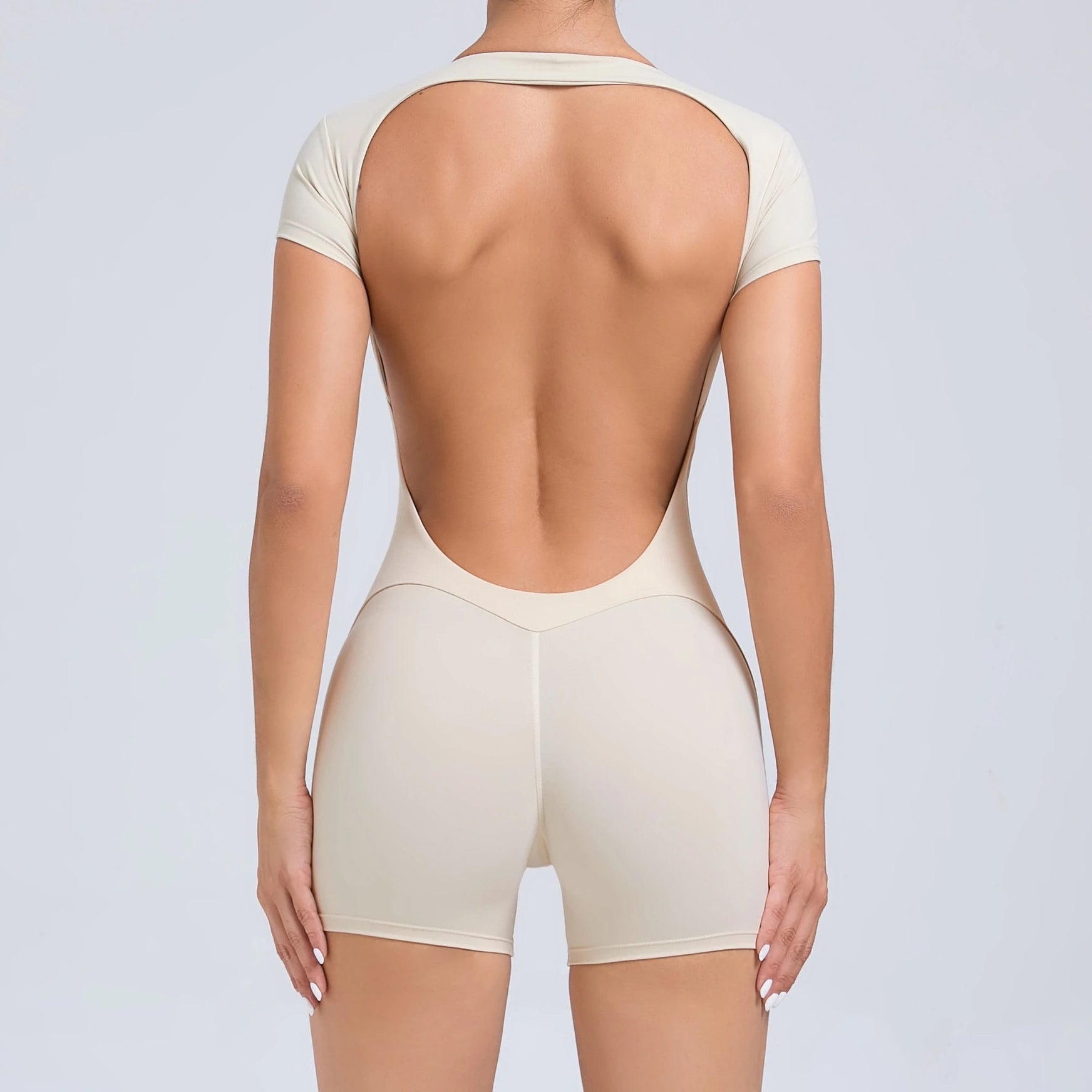 Women's One-piece Yoga Jumpsuit Short Sleeve