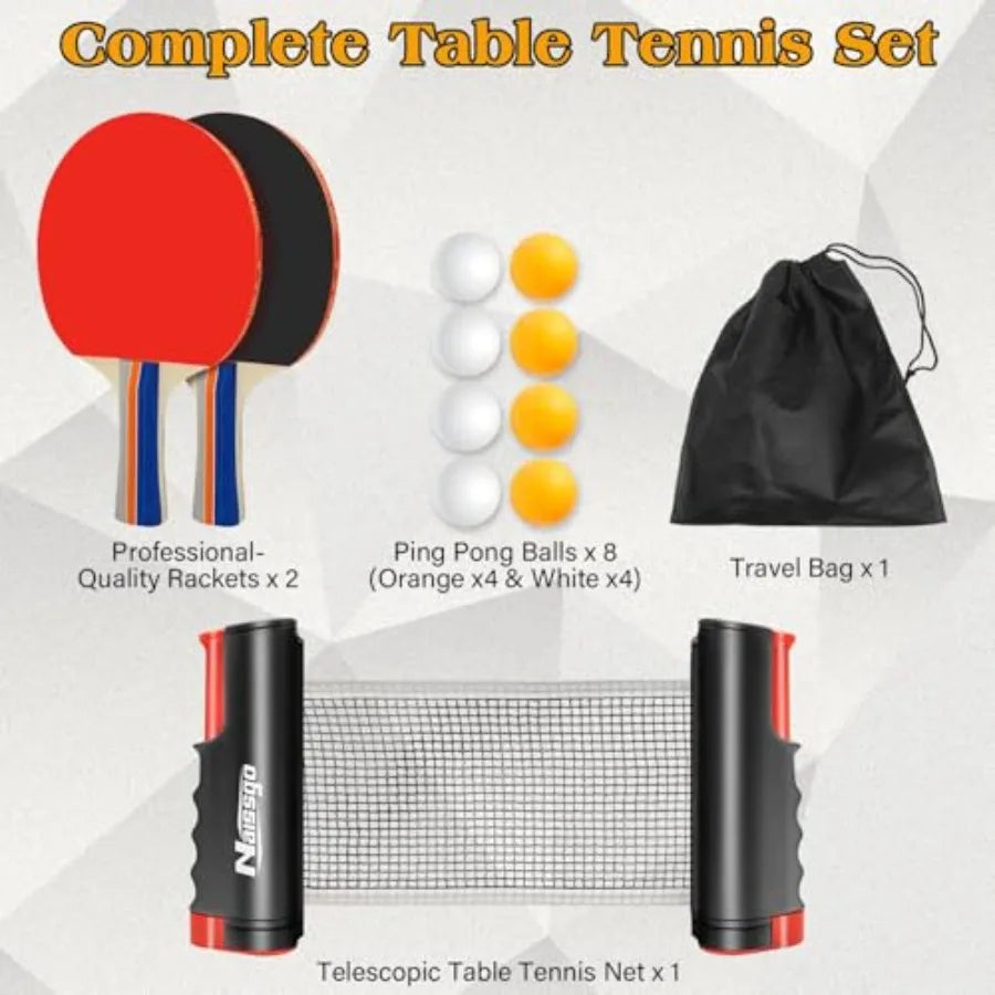 Table Tennis Set with Retractable Net