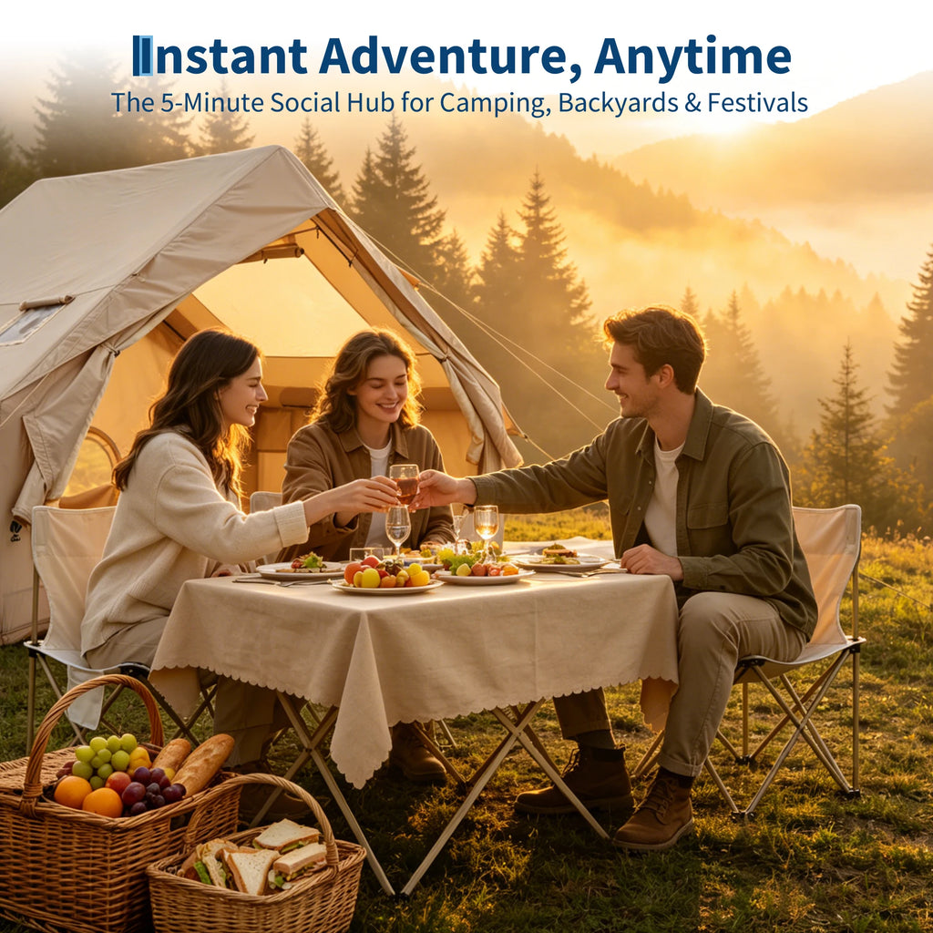 Spacious & Waterproof Inflatable Camping Tent