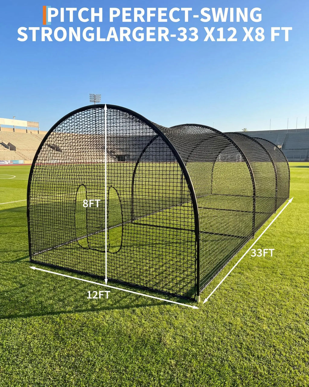 33Ft/22Ft Baseball Batting Cage