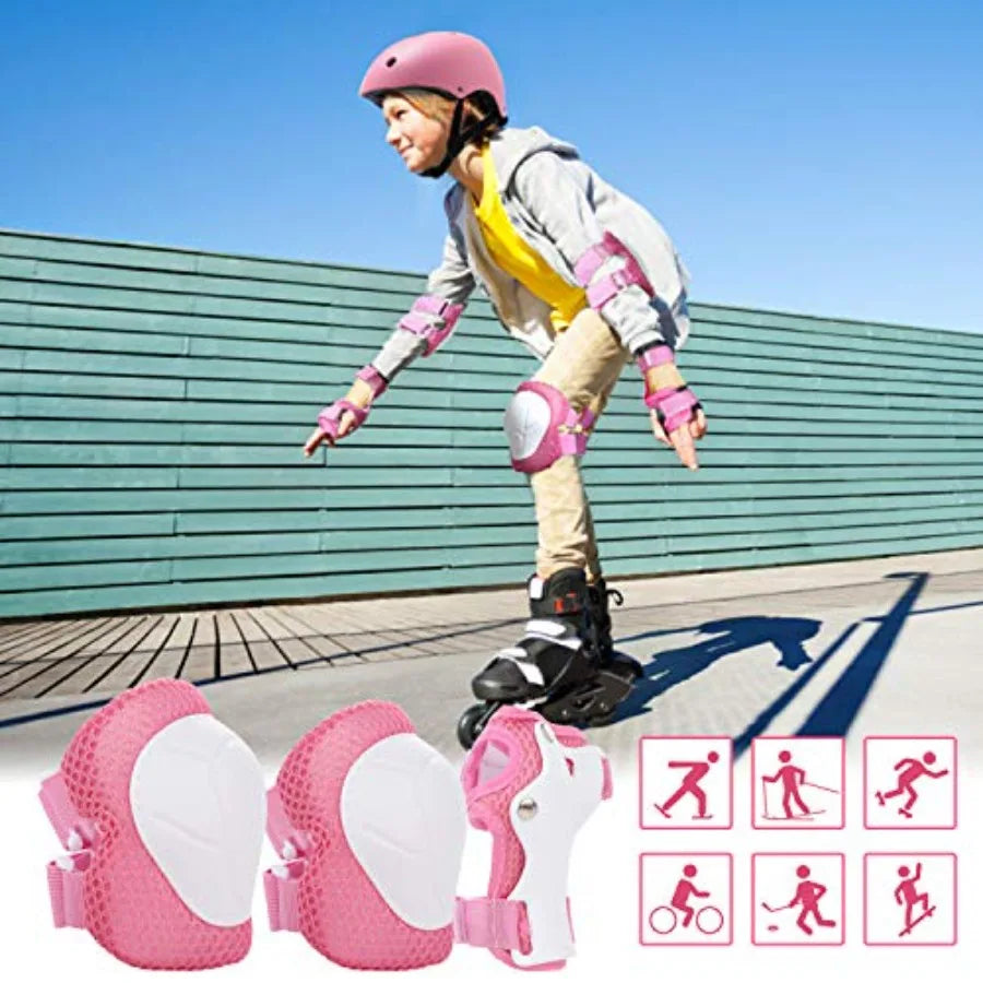 Bike Helmet Set Skateboard Knee Pads