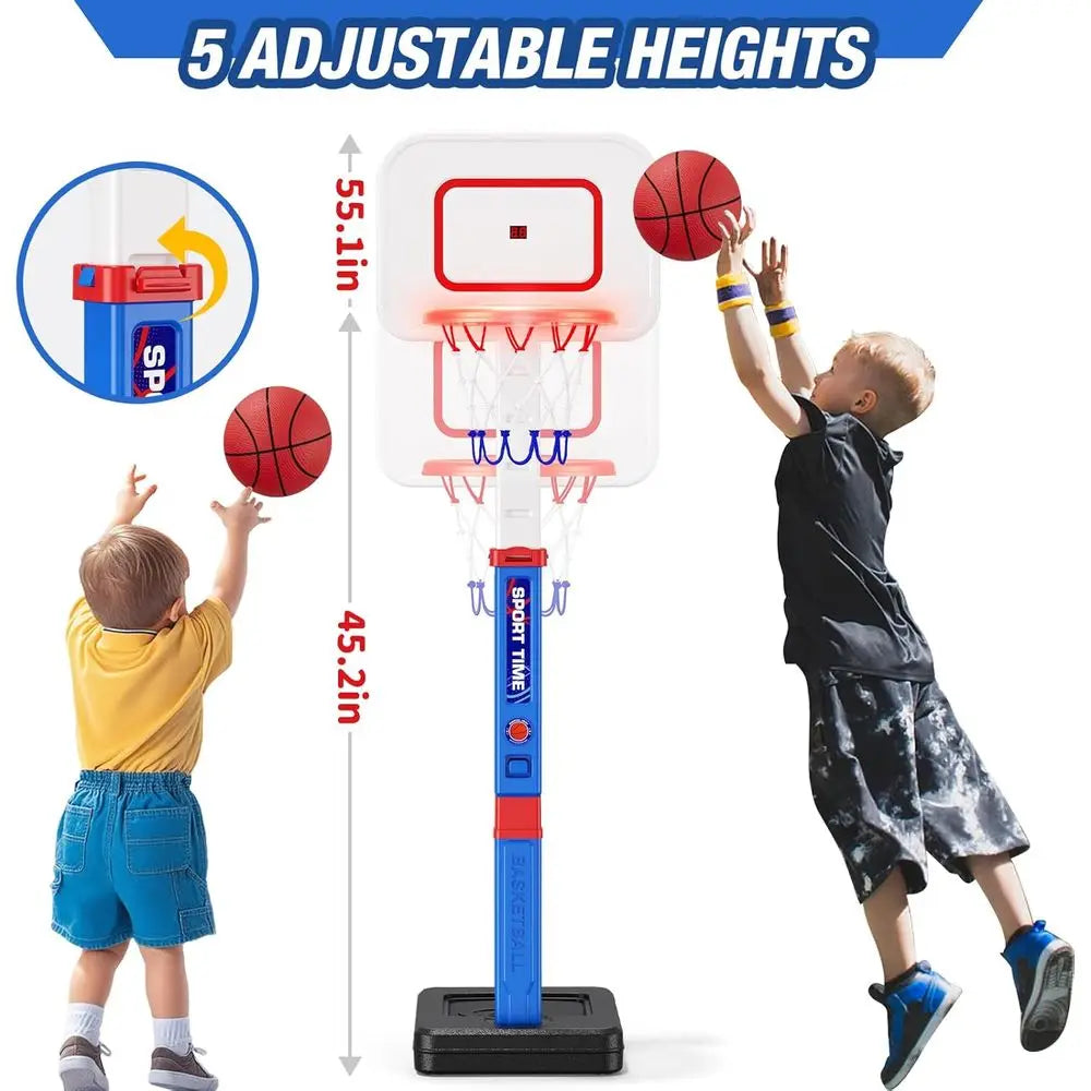 Height-Adjustable 55 Toddler Basketball Hoop
