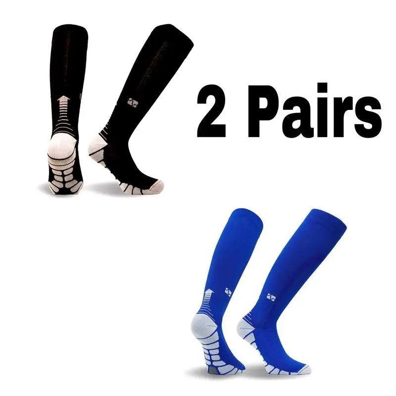 Pairs Men Compression Socks Football Soccer