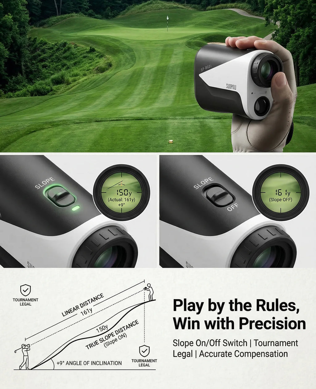 Golf Rangefinder with Slope -1000