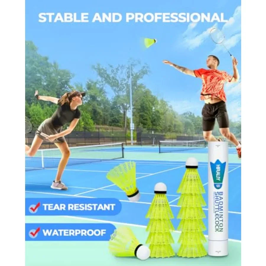Pack Badminton Birdies Nylon, Durable