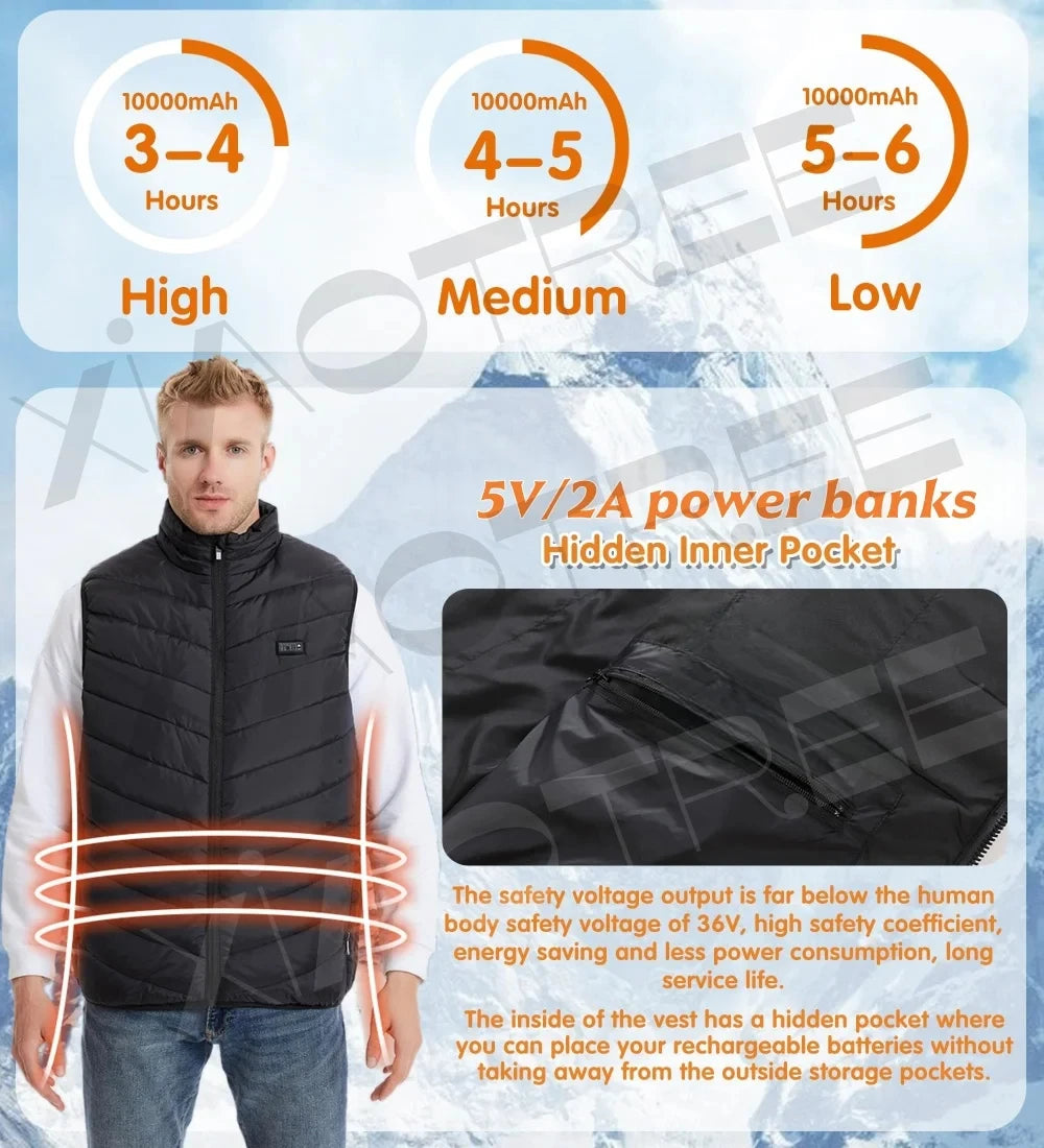 Usb Heater Camping Jacket Man Thermal