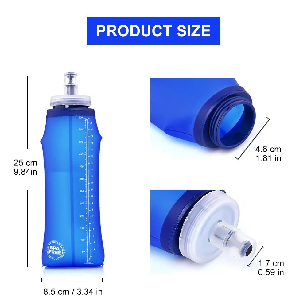 Camping 600ml Soft Water Bottle