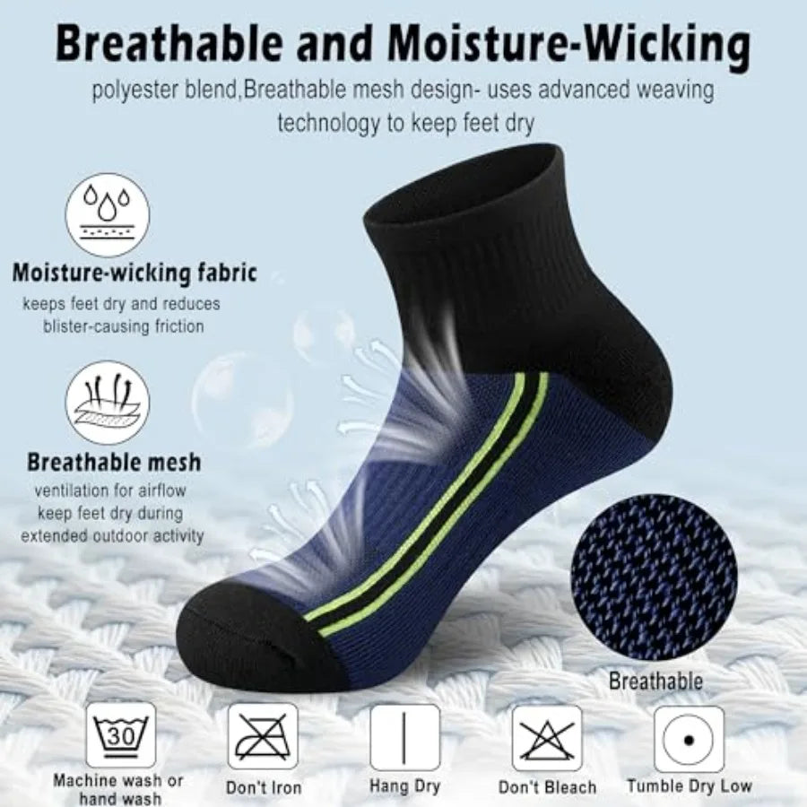Mens Athletic Ankle Socks 5-Pairs