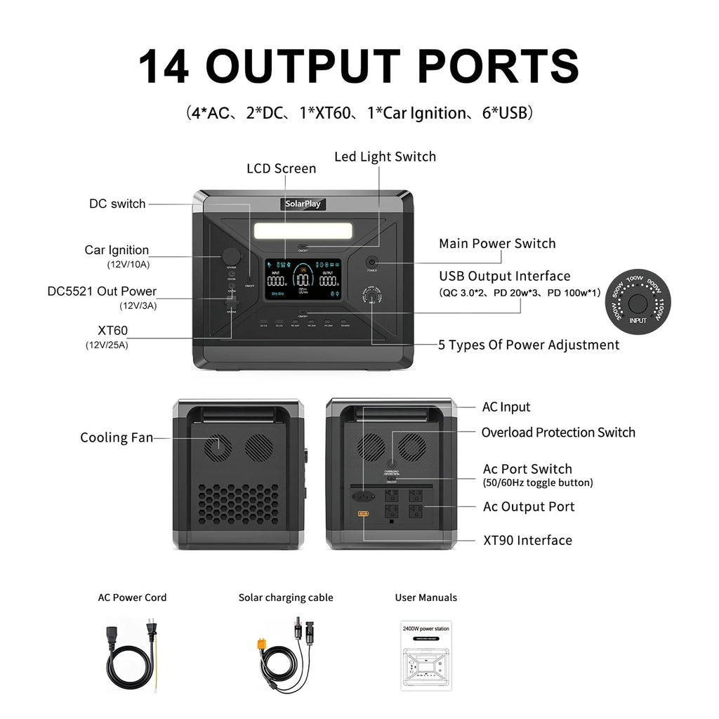 SOLARPLAY Q2501 Portable Power Station